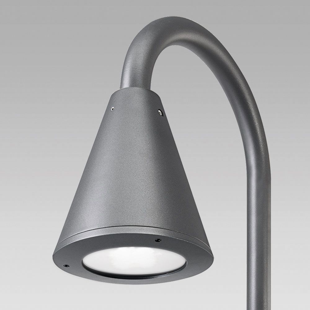 Illuminazione Urbana Apparecchio per illuminazione urbana dal design conico, disponibile a parete, su palo o catenaria